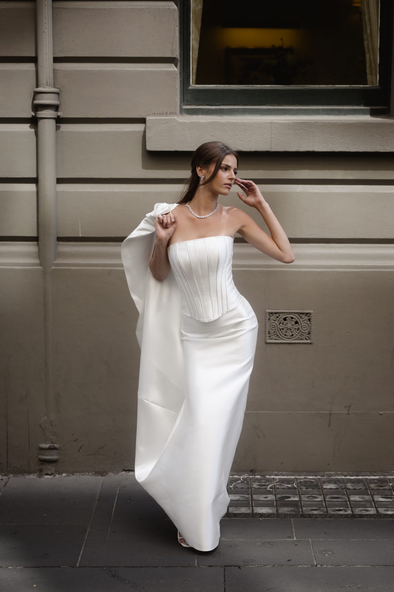 Moss long bridal dress