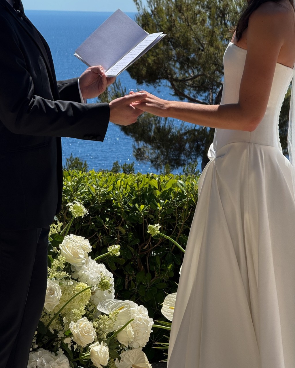 So much love in every frame.

Vendor team:

Content Creation @theaisle___ 
Bride: @sophiedryburgh_ 
Groom: @bradleyjdryburgh 
Venue @fscapferrat 
Photographer @biancavirtueweddings 
Planner / Styling @aimeebarton_ 
Videographer @biancavirtueweddings  @chapters.films 
Gown @kyhabride 
Florist @roni_floral_design 
Shoes @jimmychoo & @cultgaia 
Jewellery @alanamariajewellery